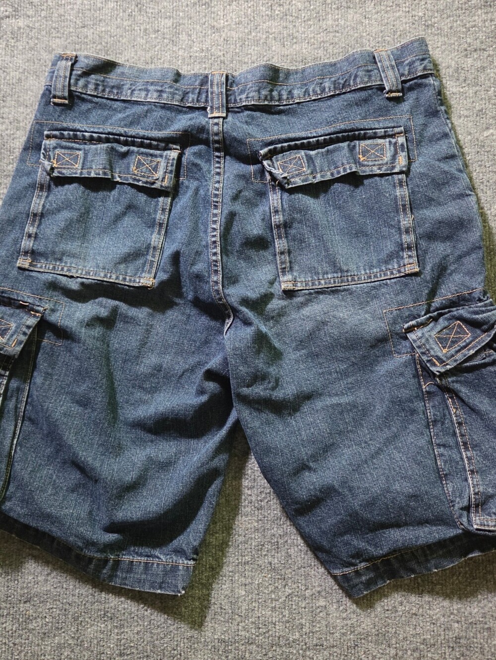 Route 66 Men's Denim Cargo Shorts Size 34 Blue Cotton - Picture 9 of 10